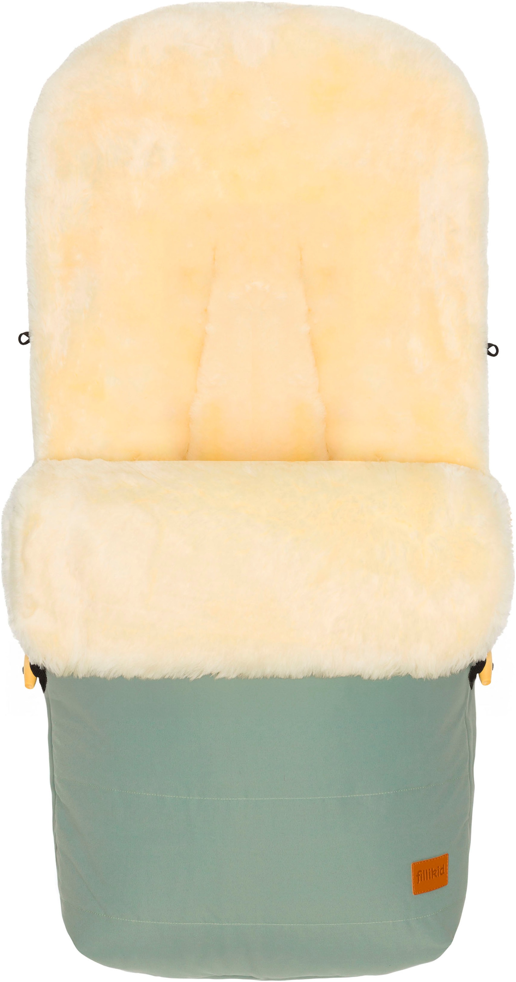 Fußsack FILLIKID "Bernina Winterfußsack", Baby, grün (salbei), Lammfell, Polyester, Fußsäcke Image