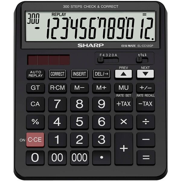 Sharp Taschenrechner »EL-CC12GP« schwarz, 19.8x3.2x15.8 cm Image