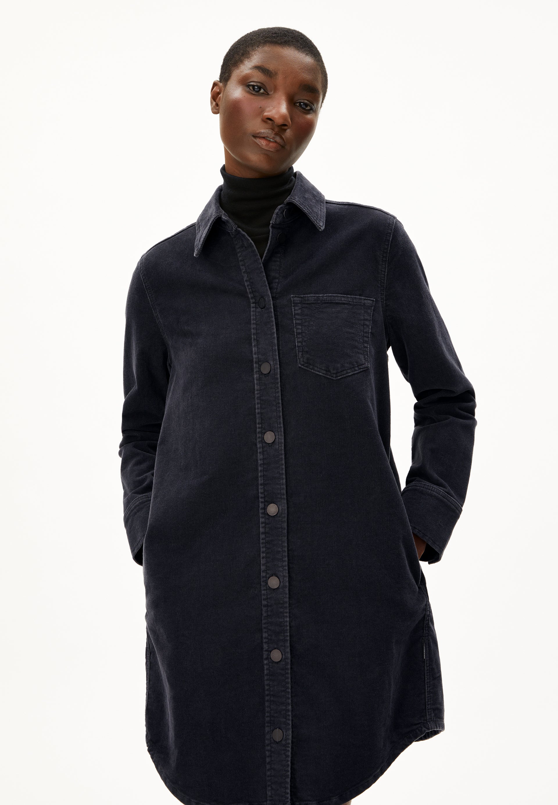 AURELEAA CORDUROY | Denimkleid aus Bio-Baumwoll Mix - anthrazit (M) Image