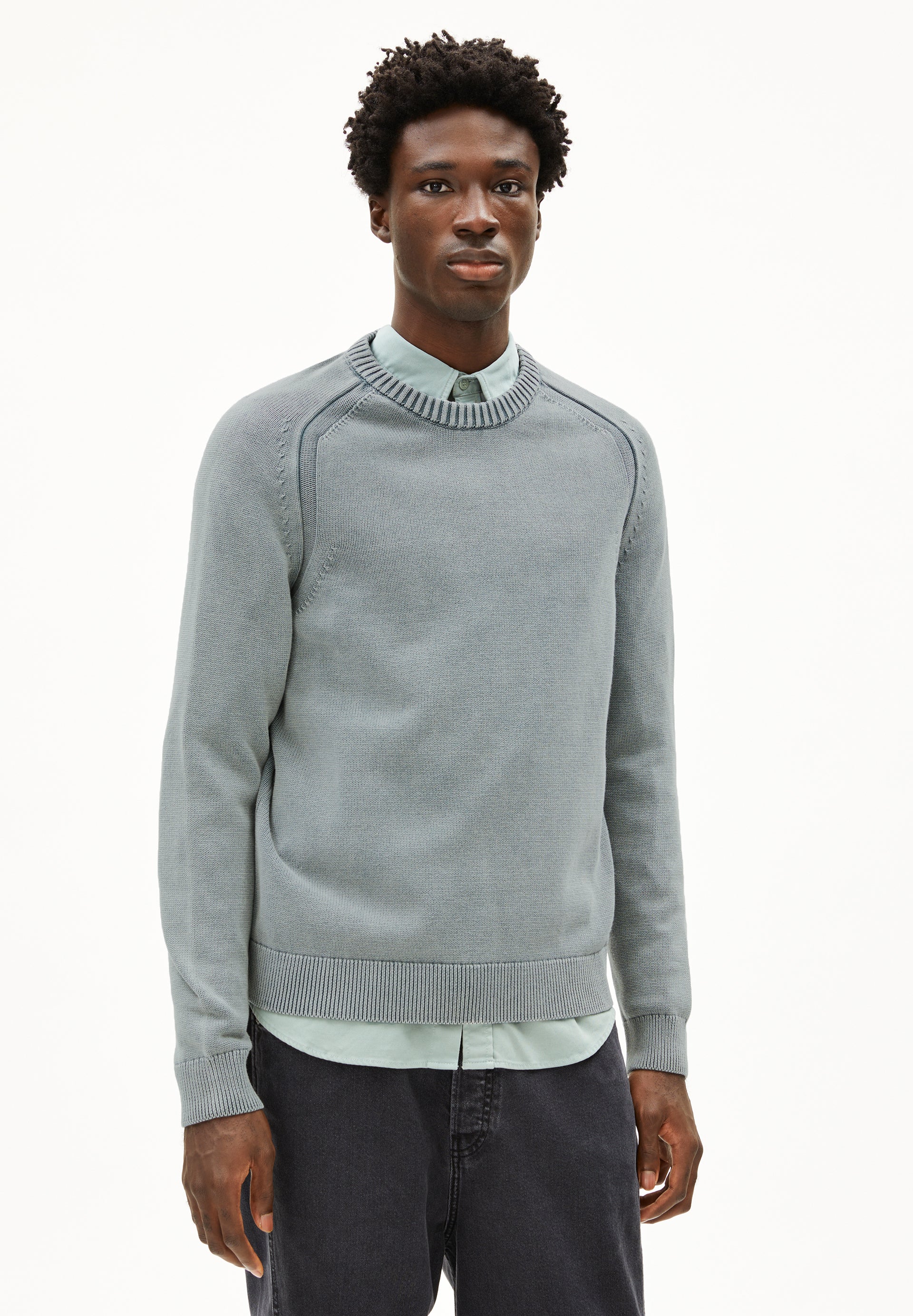 VAANJO GMT DYE | Pullover aus Bio-Baumwolle - grau (L) Image