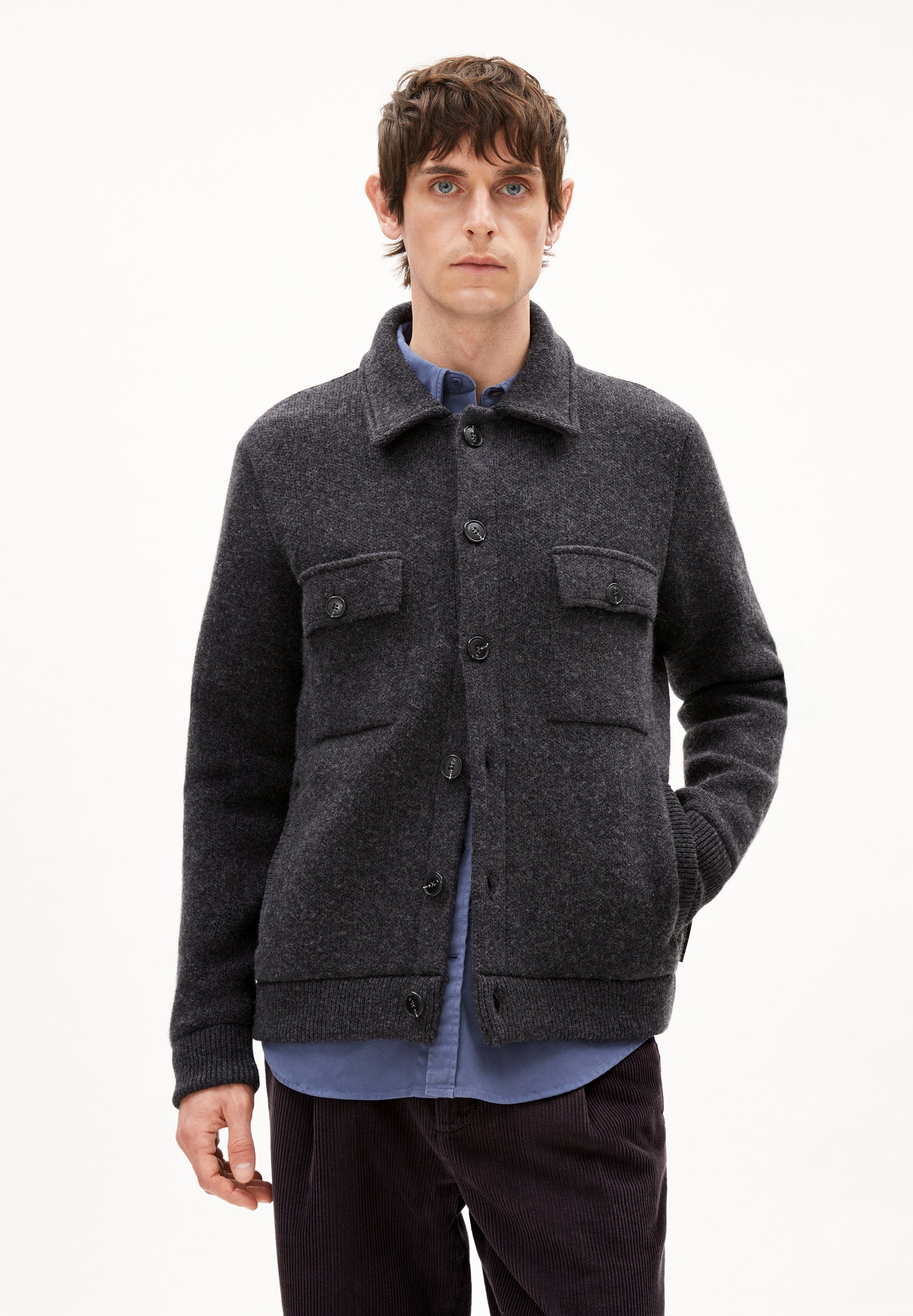 MAARK | Strickjacke aus Bio-Woll Mix - grau (L) Image