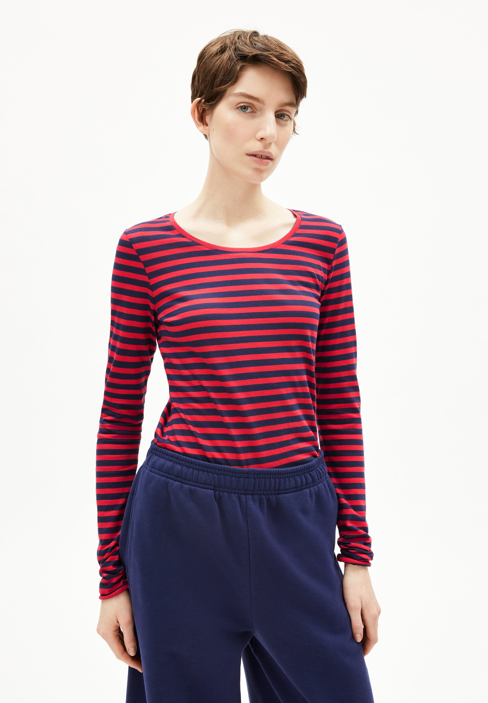 EINIAARA STRIPES | Longsleeve aus Bio-Baumwolle - mehrfarbig (S) Image