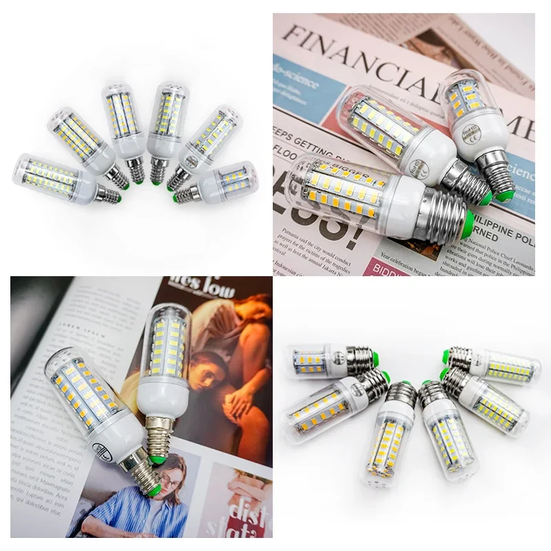 E27 E14 Lampada a LED SMD 5730 220V Lampadina a mais 24 36 56 72 LED Lampada a risparmio energetico Lamparas Ampoule LED Lampadario Illuminazione domestica