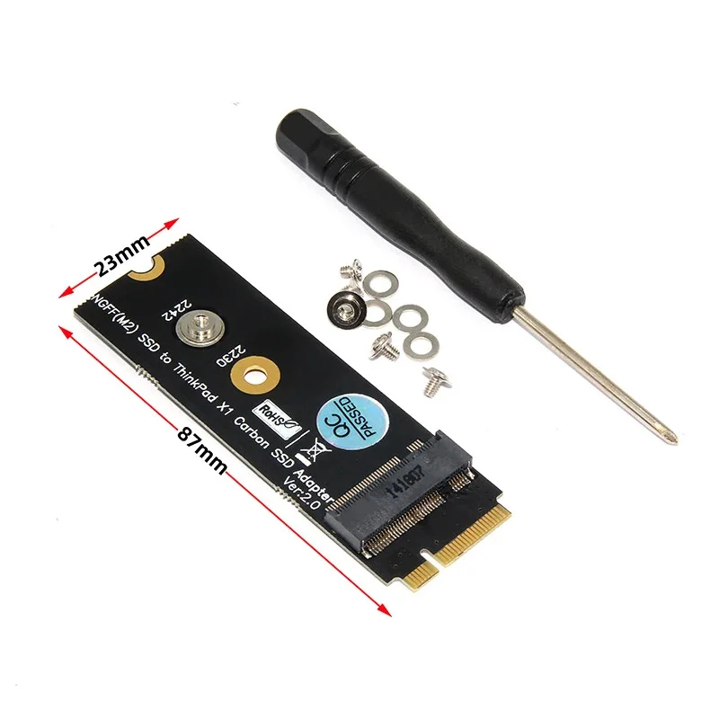 M.2 NGFF SATA-Bus KEY B SSD HDD Adapter Raiser 20 + 6 Pin SSD Konverter Karte für Lenovo Thinkpad X1 Carbon Unterstützung 2230 2242 M.2 Image
