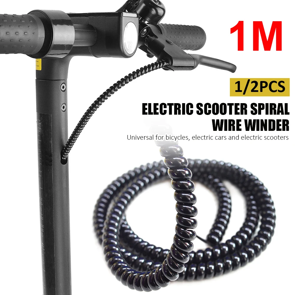 1/2PCS TPU Spirale Kabel Wickler Draht Organizer für Ninebot Dualtron Kugoo Null 8/10 Xiaomi M365 Roller schutz Linie Image