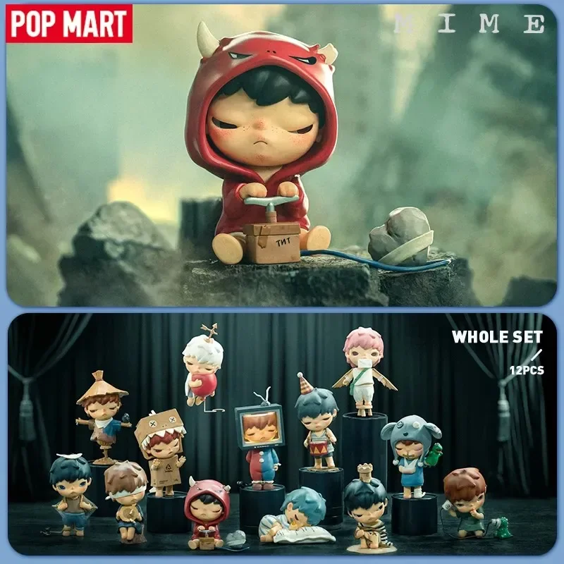Pop Mart Hirono Mime Serie Blind Box Guess Bag Mystery Box Spielzeug Puppe Nette Anime Figur Desktop Ornamente Geschenk Sammlung