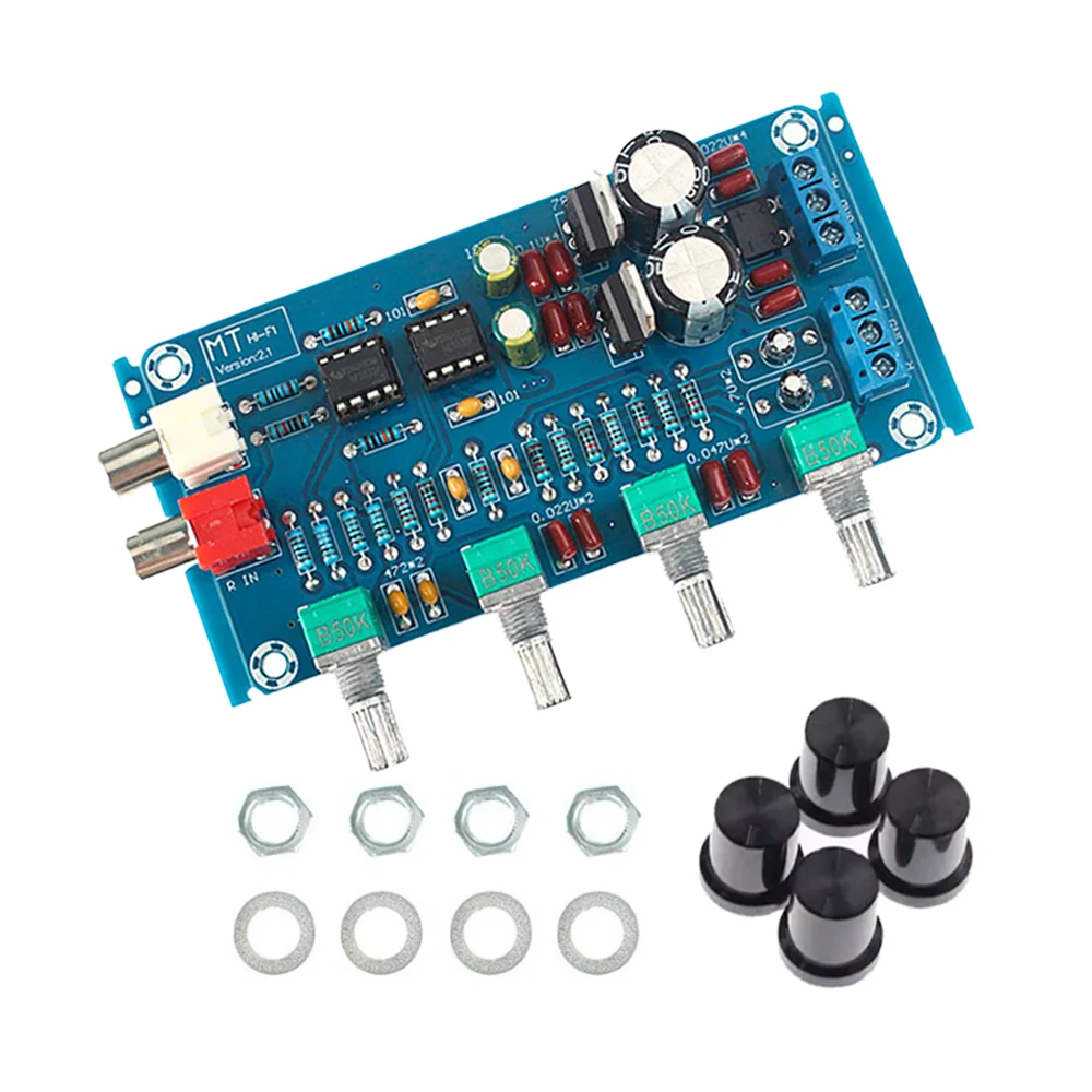 XH-M164 Audio-Ton-Control-Board mit NE5532 Dual OP Amp, einstellbarem Bass, Höhen, 4 Kanäle, Lautstärke-Vorverstärker-Modul Image