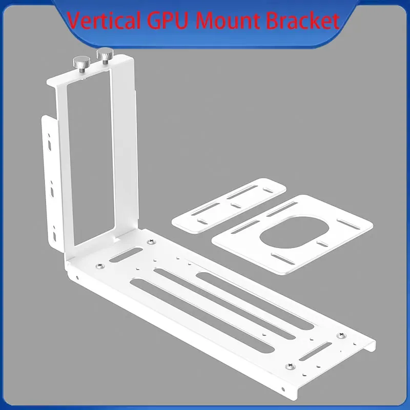 Vertikale GPU-Halterung, Halterung, 2 Steckplätze, Grafikkartenhalter mit Hardware, eGPU-Dock, externe GPU-Dockingstation, Weiß Image