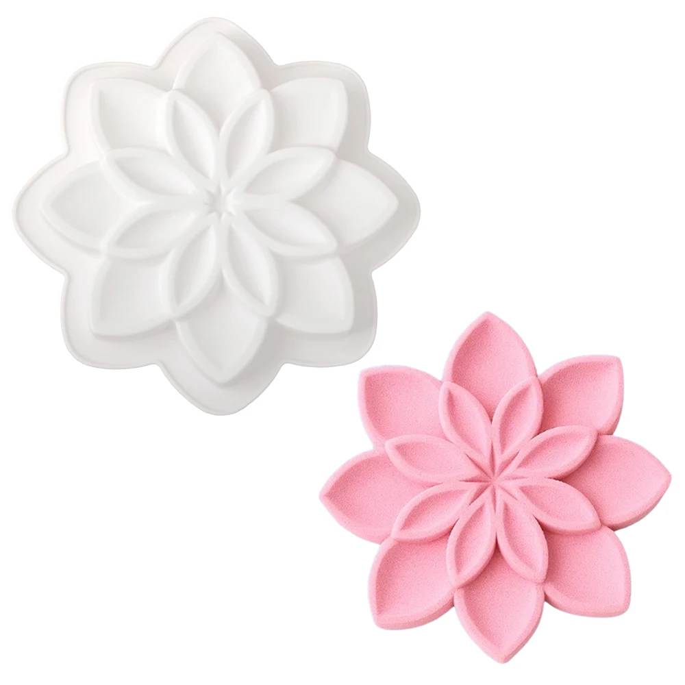 Einzelne Jasmin Mousse Kuchen Silikonform Blumenförmige Kuchen Schokolade Dessertform Französisches Gebäck Backform Image
