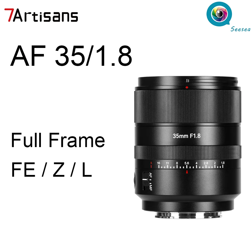 7Artisans 35 mm f1.8 Autofokus-Vollformatobjektiv für spiegellose Sony E/Z/L-Mount-Kameras Image