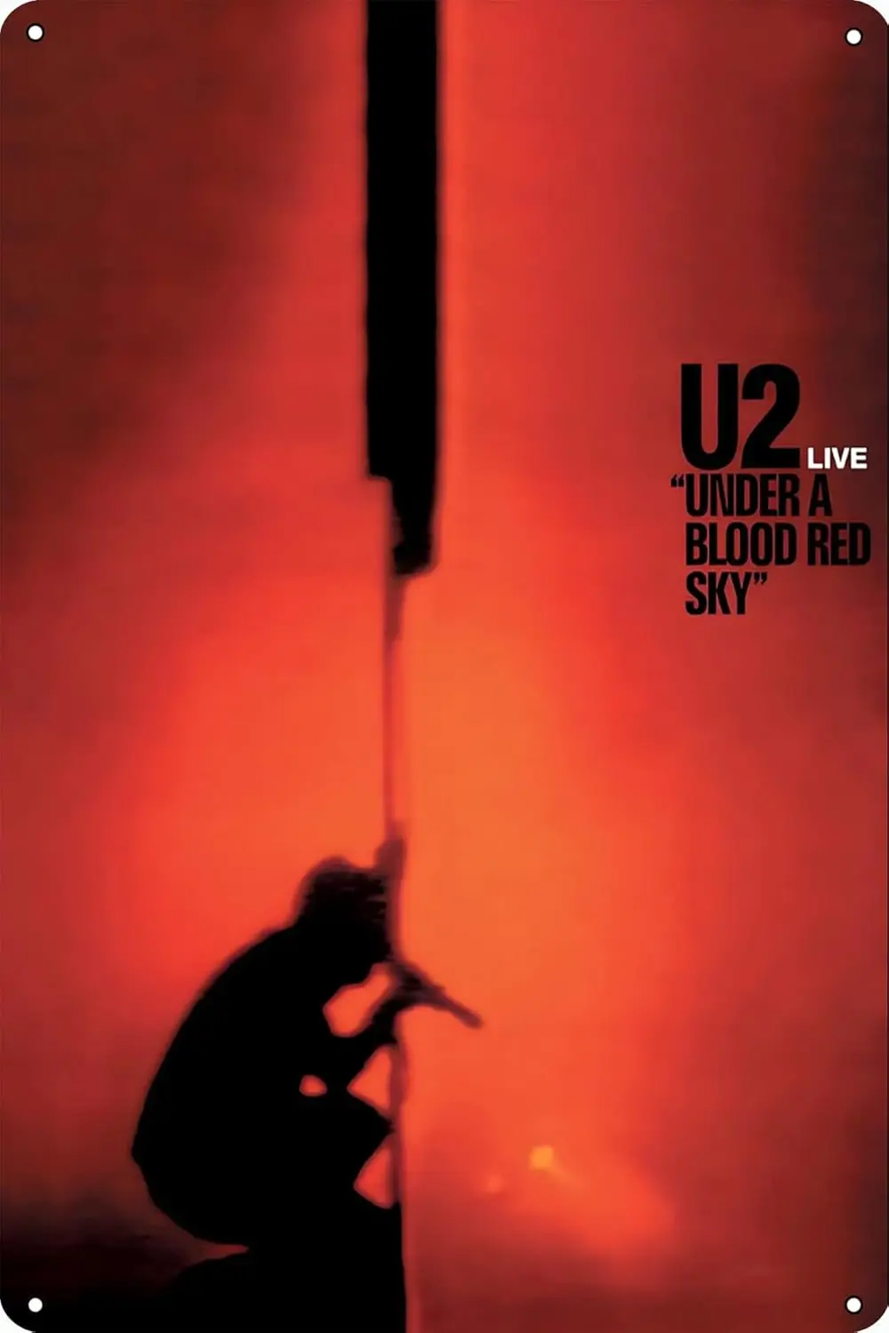 U2: Live at Red Rocks – Under a Blood (1983) Filmplakat Vintage Retro Metallschild Man Cave Home Wanddekoration