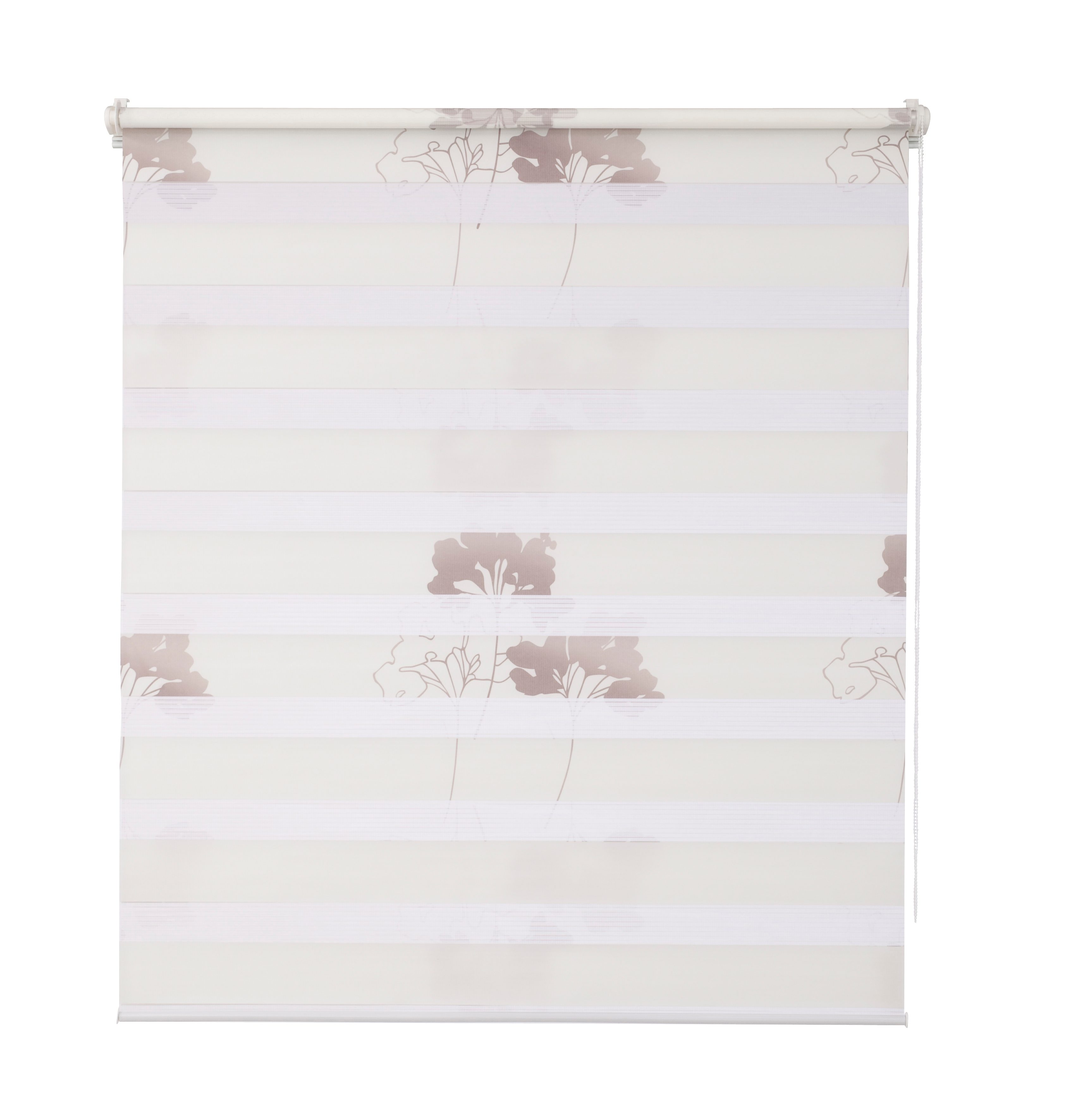 Doppelrollo K-HOME "Delphi" Gr. 9, grau (taupe), B:120 H:150, Polyester, Rollos, im Fixmaß Image