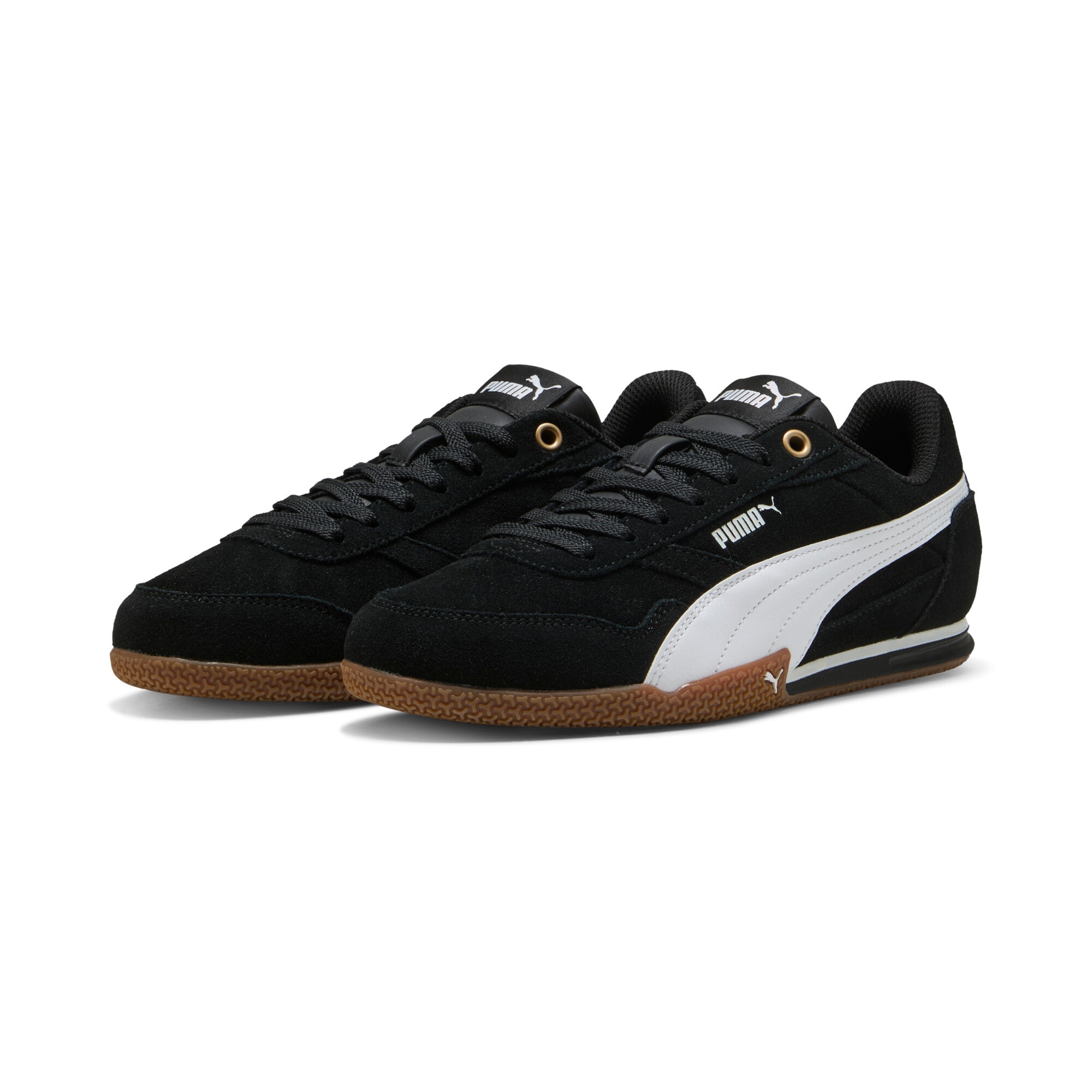 Sneaker PUMA "BELLA DONNA SD", Gr. 36, puma schwarz, puma weiß, Leder, unifarben, sportlich, Schuhe