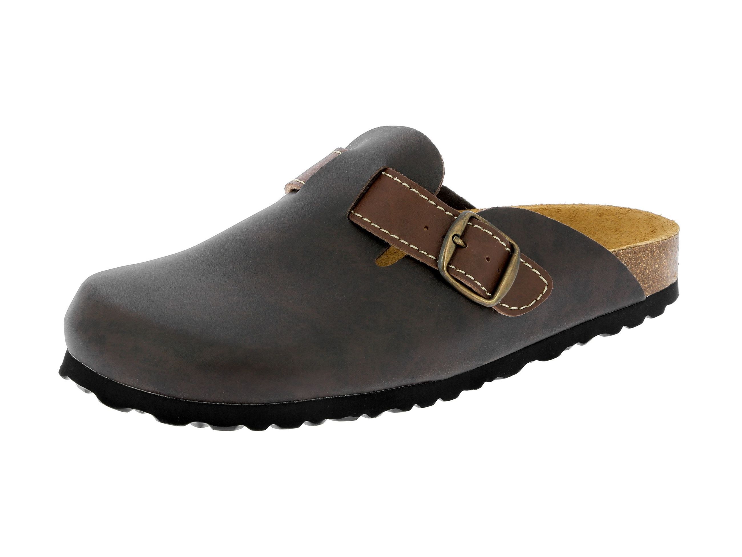 Pantolette LICO "Bioline Clog", Gr. 44, braun, Synthetik, Schuhe