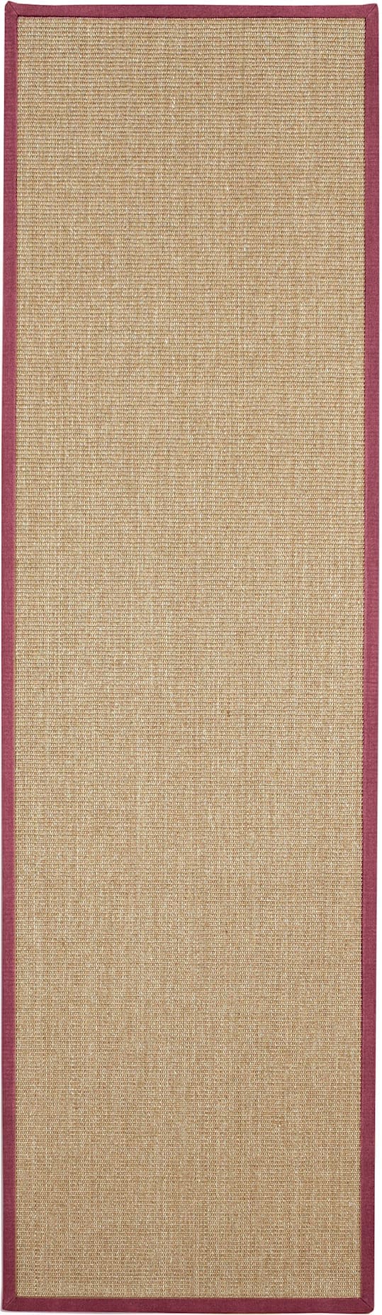 Teppich HEINE HOME Gr. 6, rot (weinrot), B:80cm H:7mm L:270cm, Sisal, Teppiche Image