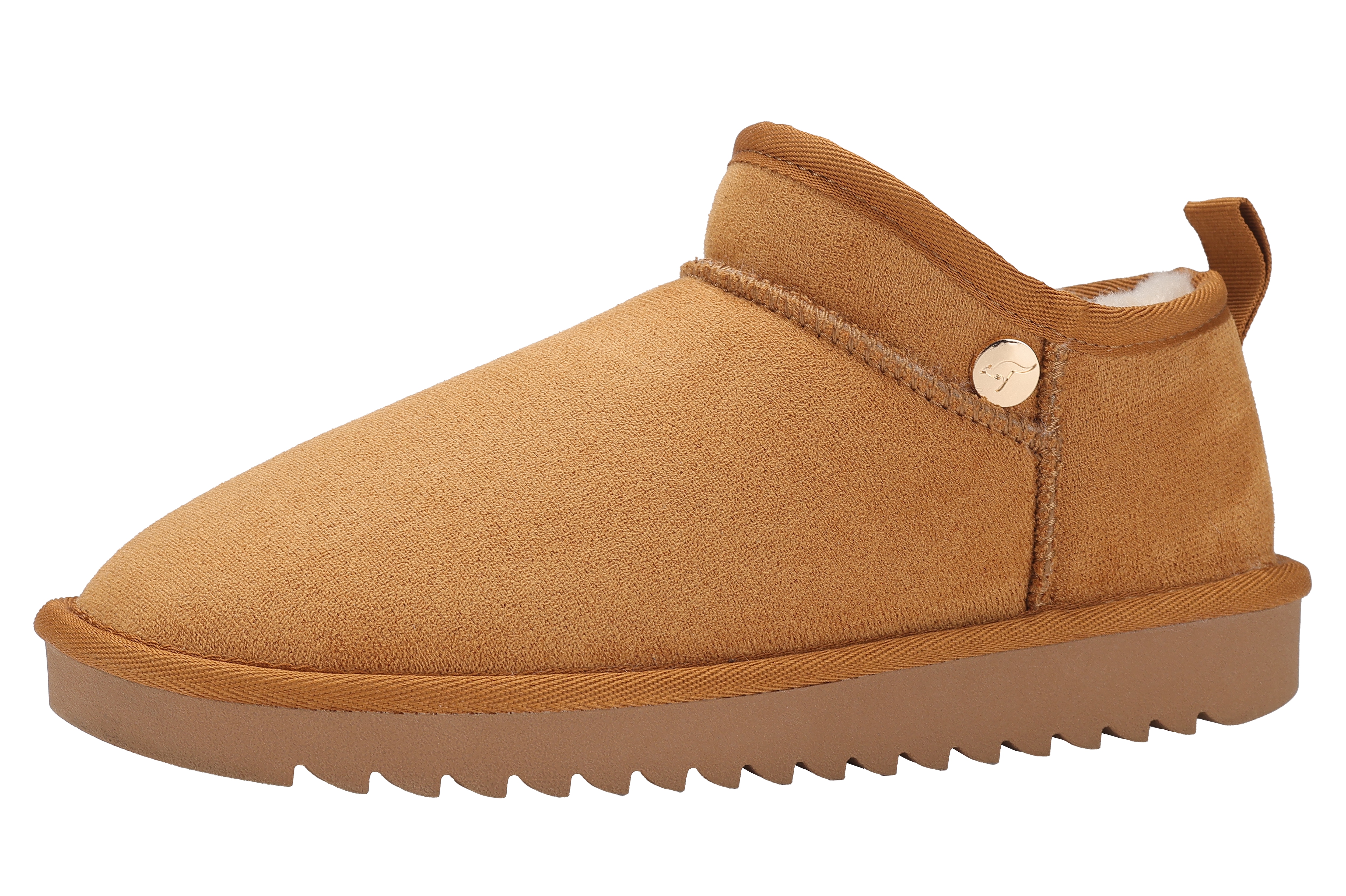 Schlupfboots KANGAROOS "K-UW MELBO", Damen, Gr. 41, braun (tan), Textil, Schuhe, Winterboots, Snowboots, Winterschuhe, gefüttert