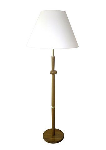 Stehlampe, braun (eichefarben, messingfarben), 1, Ø 55cm H: 155cm, Leuchten, Made in Germany, Stehlampe Image