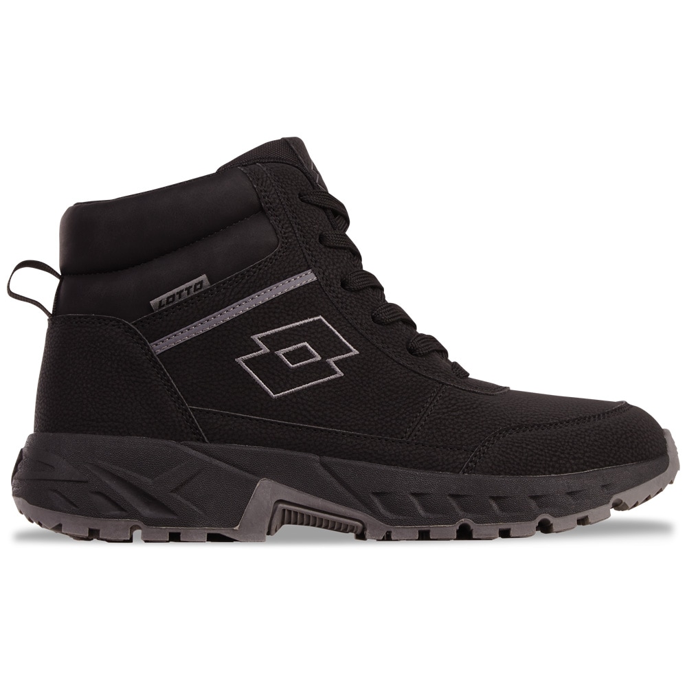 Schnürboots LOTTO, Kinder, Gr. 49, schwarz, Synthetik, Sportlich, Schuhe, - mit bequem gepolsterter Schaftkante