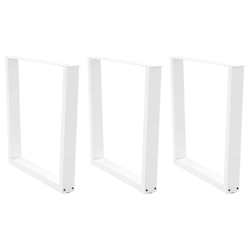 vidaXL Esstisch Beine V-Form 3 Stück Weiß 80x(72-73,3) cm Stahl Image