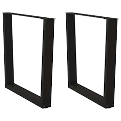 vidaXL Esstisch Beine V-Form 2 Stück Schwarz 90x(72-73,3) cm Stahl Image