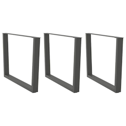 vidaXL Esstisch Beine V-Form 3 Stück Anthrazit 100x(72-73,3) cm Stahl Image