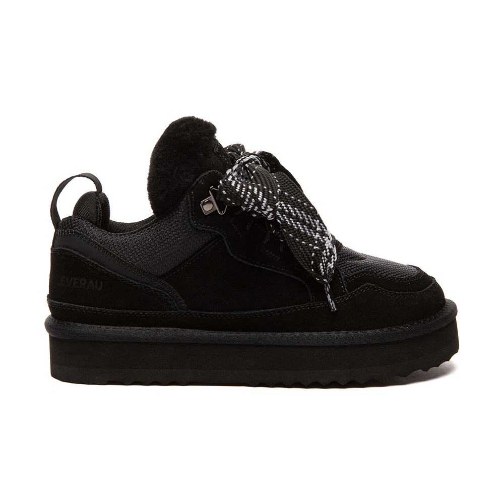 EVER AU Australien Damen Marmorierte Schnür-Plateau-Sneaker-Stiefel Image