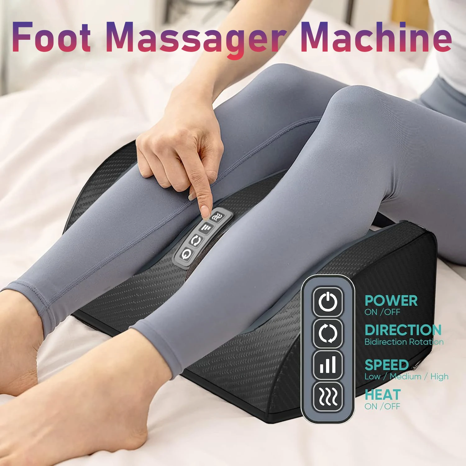 Masseur de pieds électrique à compresse chaude, Shiatsu infrarouge, rouleau de pétrissage, jambe, bras, Relaxation musculaire, Fitness, Sport, maison, famille, relaxation