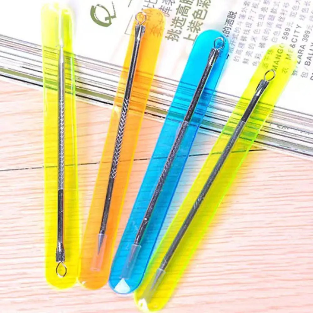 1PCS Mitesser Komedonen Akne Pickel Blemish Extractor Remover Stahl Nadeln Entfernen Werkzeuge Gesicht Hautpflege Poren Reiniger Image