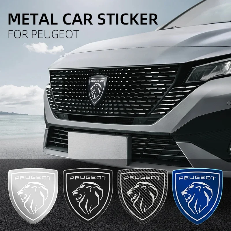 Metallo Auto Cofano Anteriore Copertura Adesivo Coda Posteriore Emblema Della Decalcomania Accessori per Peugeot 307 206 308 207 406 407 408 508 3008