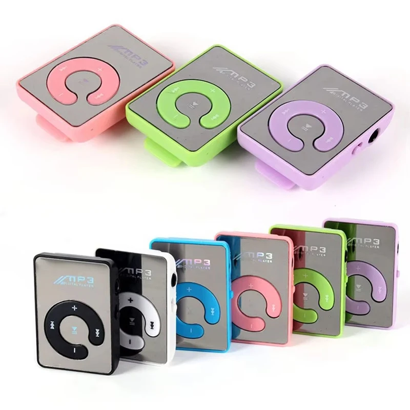 Lettore multimediale musicale digitale portatile con chiave C Mini lettore MP3 con clip posteriore con cavo USB Lettore MP3 sportivo Mini lettore musicale Walkman