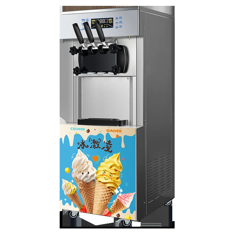 Eismaschine Kommerzielle Eismaschine Milch Tee Dessert Shop Kegel Eisbecher Weich Image