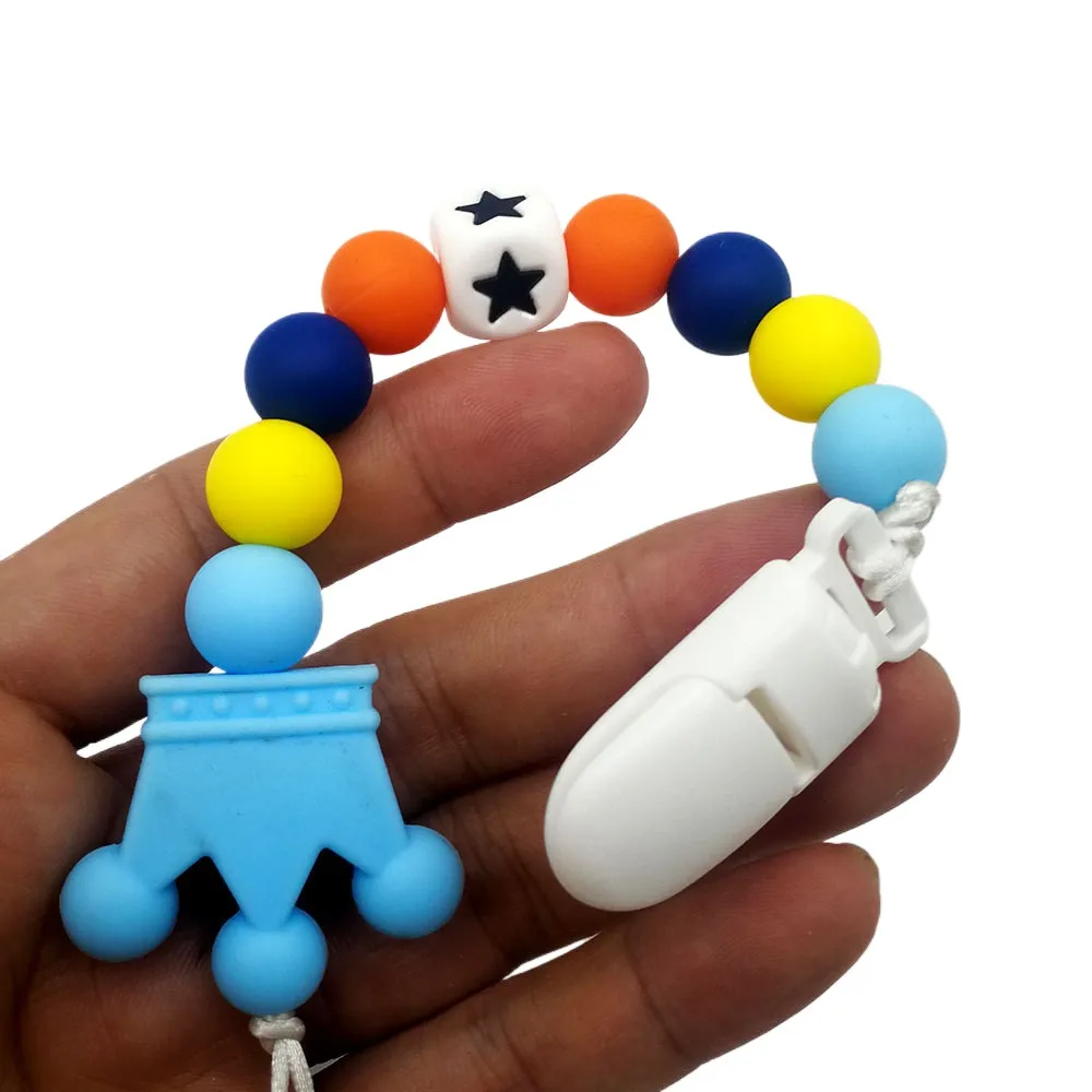 Baby-Schnuller-Clips, lebendige Farben, Baby-Schnullerhalter, bezauberndes praktisches Design für Kleinkinder Image