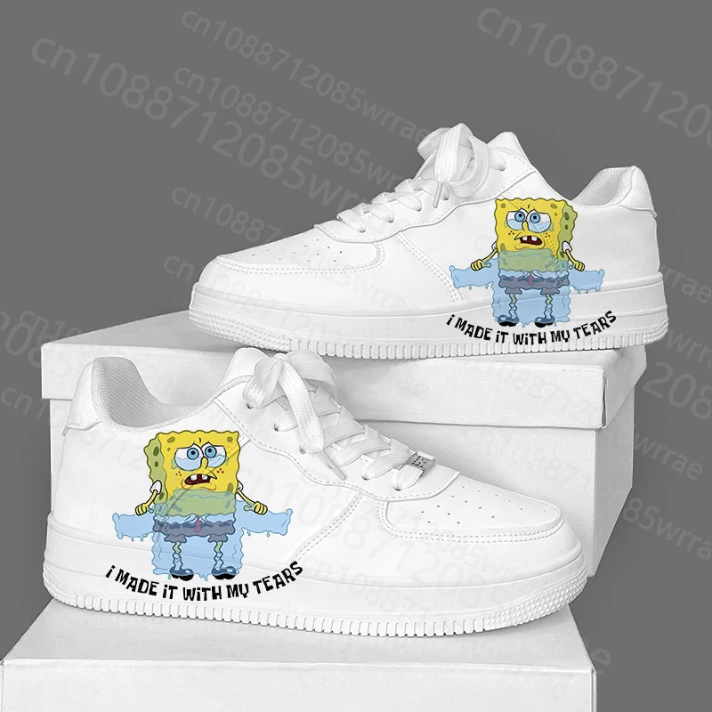 SpongeBob Schuhe 3d Druck Turnschuhe Anime Cartoon Teenager mädchen High Top Outdoor Basketball Sport Casual Männer frau Schuhe