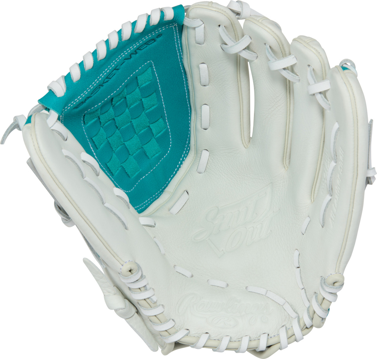 Rawlings Shut Out Series 12" Basket Web Fastpitch Softball Glove - Right Hand Throw White/Green