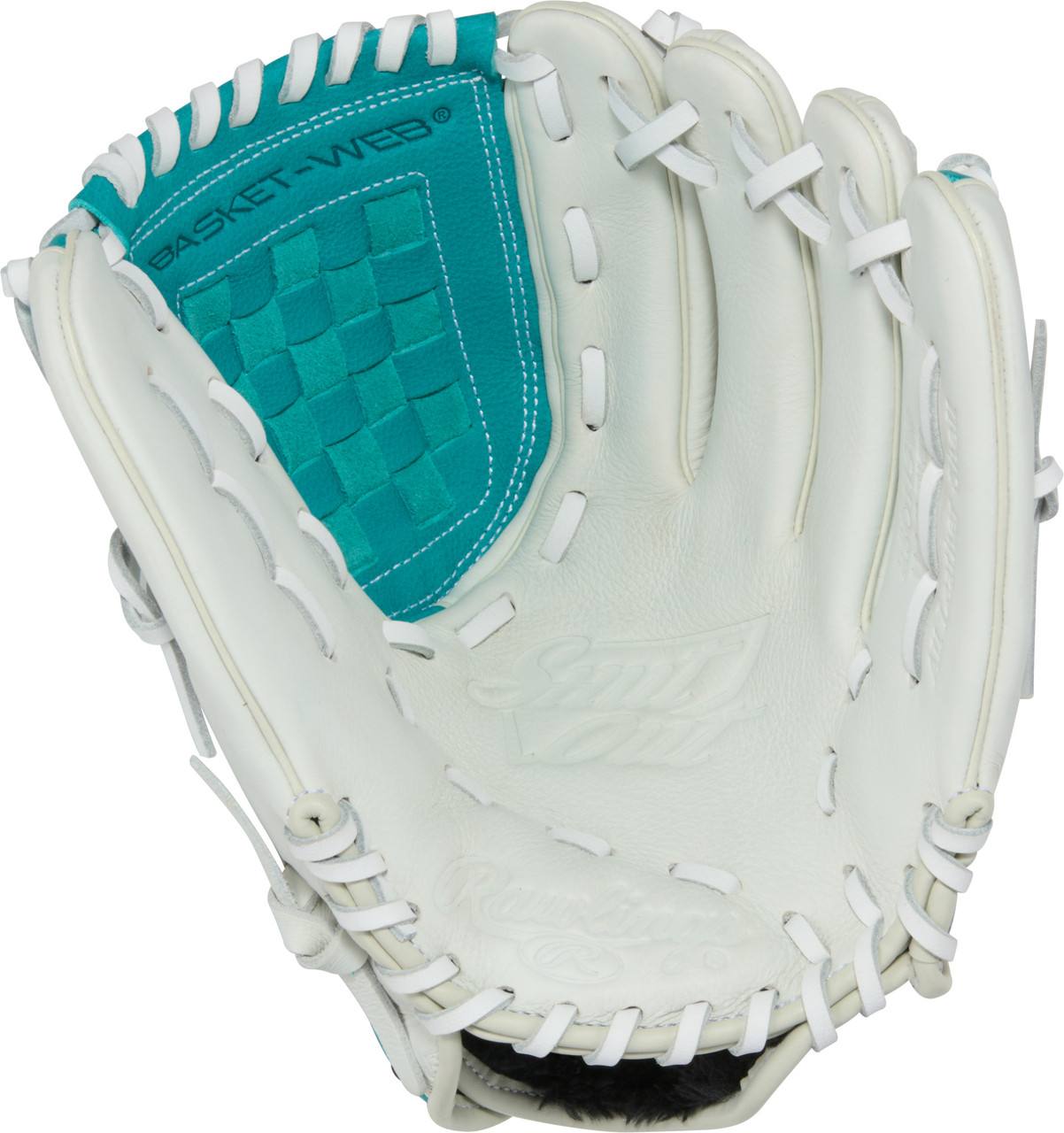 Rawlings Shut Out Series 11.5" Basket Web Fastpitch Softball Glove - Right Hand Throw White/Green