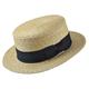 Jaxon & James Straw Boater Hat - Black Band X-Large