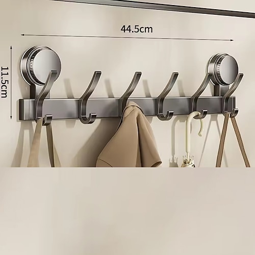 Badezimmerhaken mit Saugnapf, starker Klebehaken ohne Bohren, robuster Aufhängehaken für Eingangsbereich, Badezimmer, Kleidung und Lagerregal Image