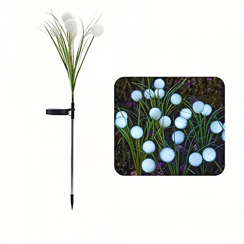 Solarbetriebene Kugelleuchten Bodenleuchten Außenhof Garten dekorative Leuchten LED Bodenleuchten Rasenleuchten 1pc Image