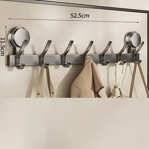 Badezimmerhaken mit Saugnapf, starker Klebehaken ohne Bohren, robuster Aufhängehaken für Eingangsbereich, Badezimmer, Kleidung und Lagerregal Image