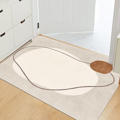 Weihnachts-Badezimmer Fußmatte für Eingangsbereich niedlicher Cartoon Faux Cashmere dick weicher rutschfester maschinenwaschbarer Boden Teppich saugfähig fleckenresistent langlebig pflegeleicht Image