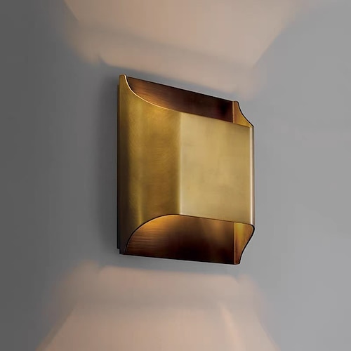 Zweiflammige Wandleuchte aus Luther-Messing, dekorative Wandleuchte aus Messing für Schlafzimmer, Wohnzimmer oder Restaurant, Wandleuchte mit schwarzem Bronze-Finish Image