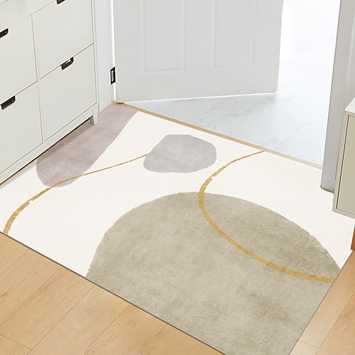 Weihnachts-Badezimmer Fußmatte für Eingangsbereich niedlicher Cartoon Faux Cashmere dick weicher rutschfester maschinenwaschbarer Boden Teppich saugfähig fleckenresistent langlebig pflegeleicht Image