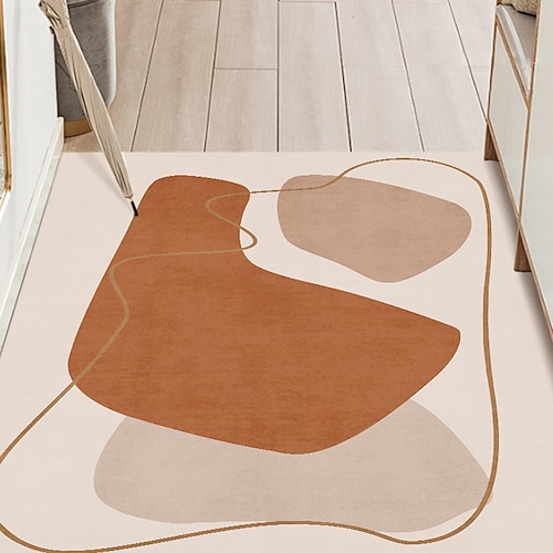 Weihnachts-Badezimmer Fußmatte für Eingangsbereich niedlicher Cartoon Faux Cashmere dick weicher rutschfester maschinenwaschbarer Boden Teppich saugfähig fleckenresistent langlebig pflegeleicht Image