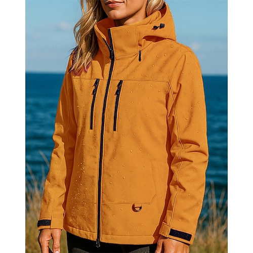 Damen Wanderjacke Fleecejacke Wintermantel 3-in-1-Jacke Winter Herbst Draussen Wasserdicht Winddicht Oberteil Schwarz Weiß Gelb Rosa Blau Image