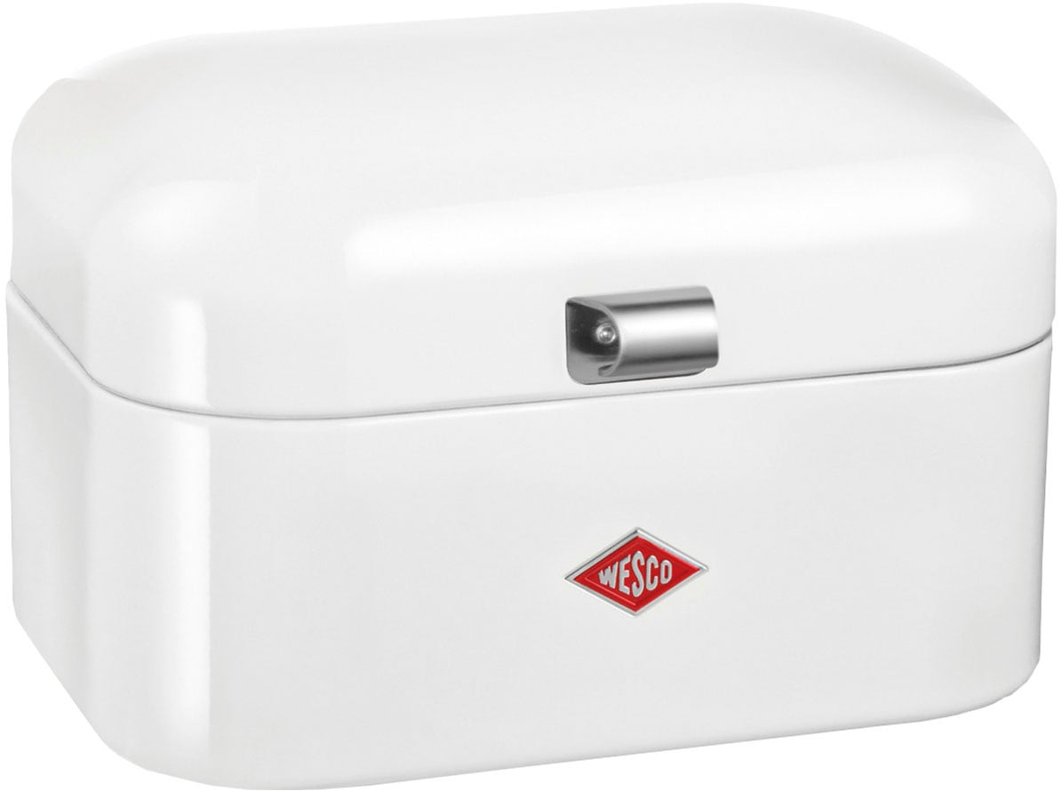 Brotkasten WESCO "Single Grandy - Brotdose", weiß, B:26,8cm H:17,5cm, Lebensmittelaufbewahrungsbehälter, Brotkasten, Lüftungslöcher auf der Rückseite, Metallschaniere Image