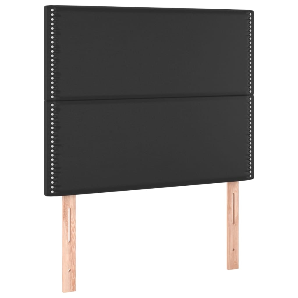 vidaXL Kopfteil Schwarz 90x5x118/128 cm Kunstleder Image