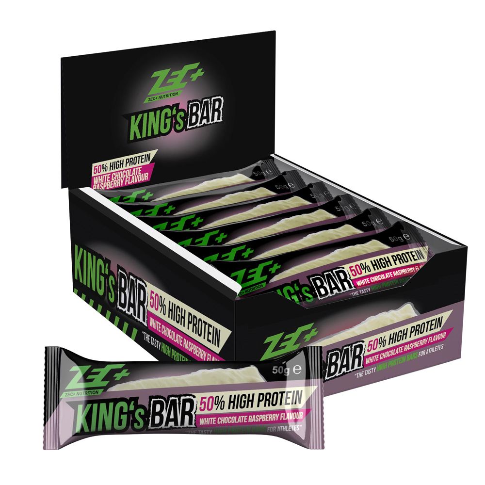 King's Bar (24x50g) White Chocolate Raspberry 24x50 g Riegel Image