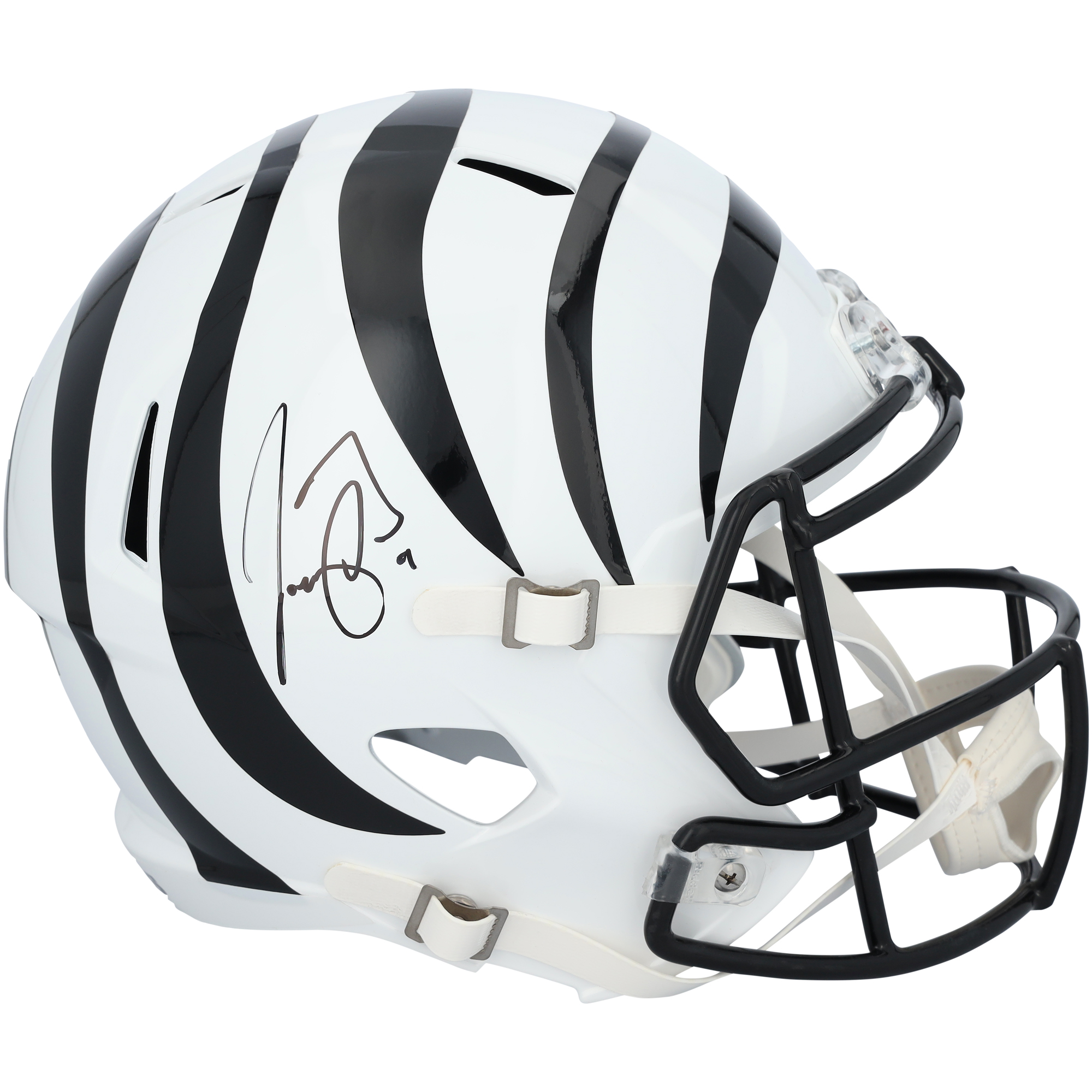 Joe Burrow Cincinnati Bengals signierter 2022 Alternativer Riddell Speed Replica Helm mit schwarzer Signatur Image