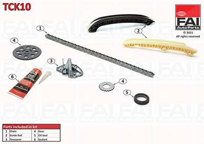 Fai Autoparts Steuerkettensatz [Hersteller-Nr. TCK10] für Seat, Skoda, VW Image