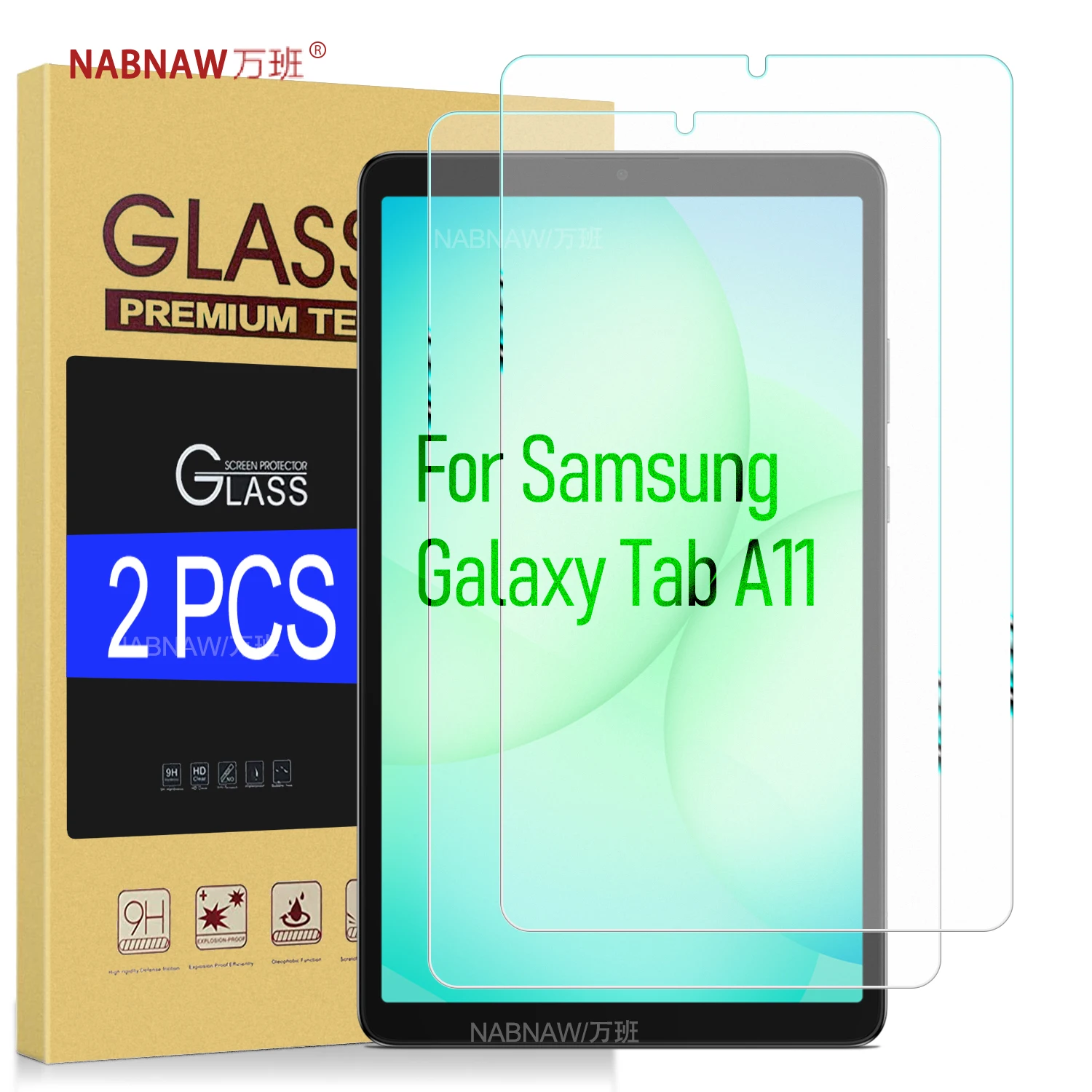 Für Samsung Galaxy Tab A11 Full HD Displayschutzfolie aus gehärtetem Glas auf Galaxy Tab A11 8,7 Zoll PC, kratzfeste Abdeckung, 2er-Pack Image